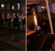 مشجعي مانشستر يونايتد يعترضوا للاعتداء ورئيس البلدية يدين