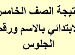 نتيجة الصف الخامس الابتدائي بالاسم