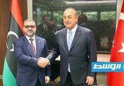 المشري يلتقي أوغلو في أنقرة