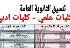 تنسيق المرحله الثالثه 2022 علمى وأدبى