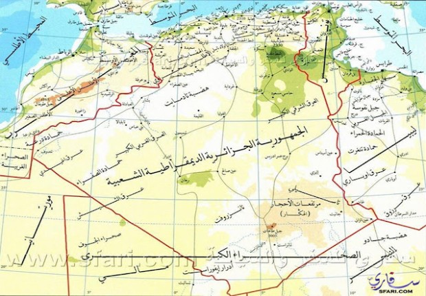 خريطة الجزائر بالولايات